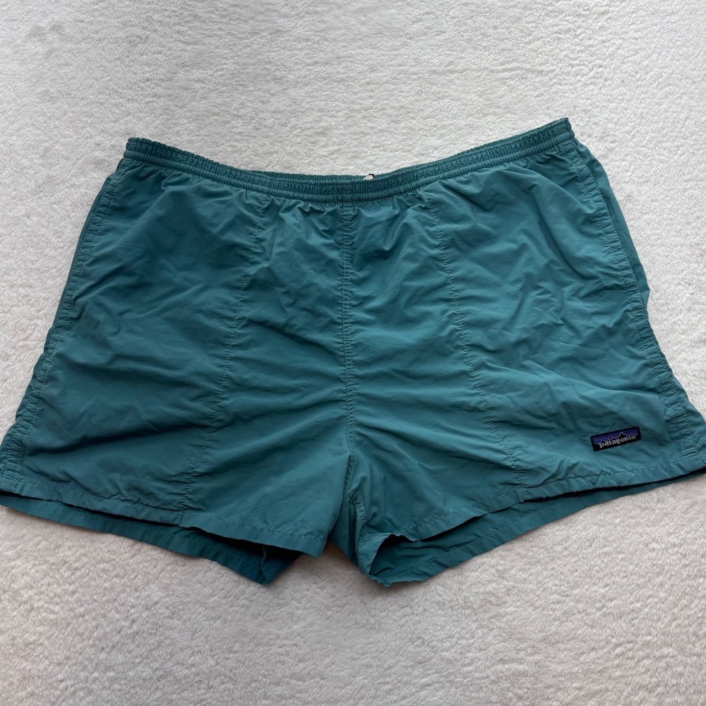 Patagonia Baggies Shorts Mens XL Teal Blue 5 Inch Inseam Nylon Mesh Lined